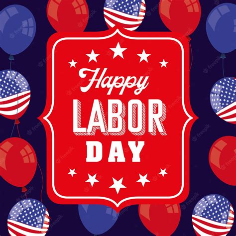 Premium Vector Happy Labor Day Card