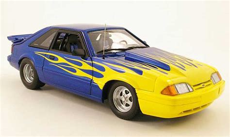 Ford Mustang 1987 lx drag car blue/yellow GMP diecast model car 1/18 - Buy/Sell Diecast car on ...