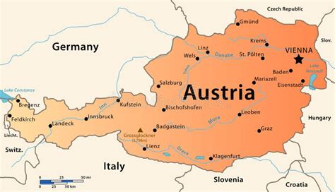 Austria map stock illustration. Image of austria, digital - 35240056