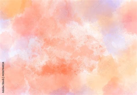 Stock Illustrationen Peach Pink Yellow Clouds Abstract Background