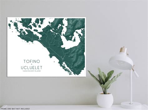 Tofino Map of Tofino Print Poster, Ucluelet Map, Tofino BC, Vancouver