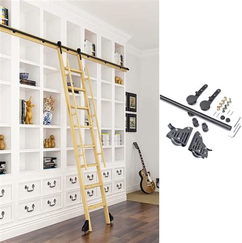 Rolling Library Ladder Hardware Kit Sliding Library Ladder Round Tube