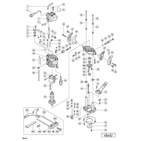 Hitachi ROUTER M8SA2 Spare Parts