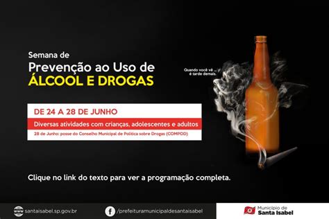 Programa O Completa Da Semana De Preven O Ao Uso De Drogas E Lcool