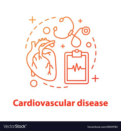 Cardiovascular Disease Concept Icon Royalty Free Vector