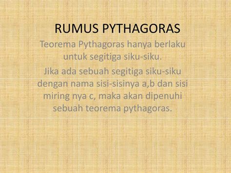 PPT - RUMUS PYTHAGORAS PowerPoint Presentation, free download - ID:2021420