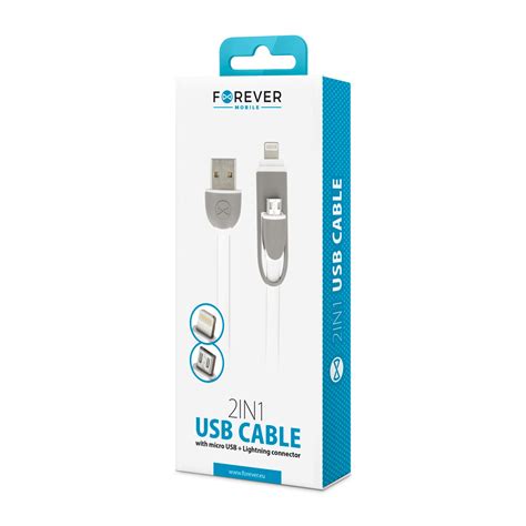 Kabel Forever W Usb Lightning Microusb M A Bia Y