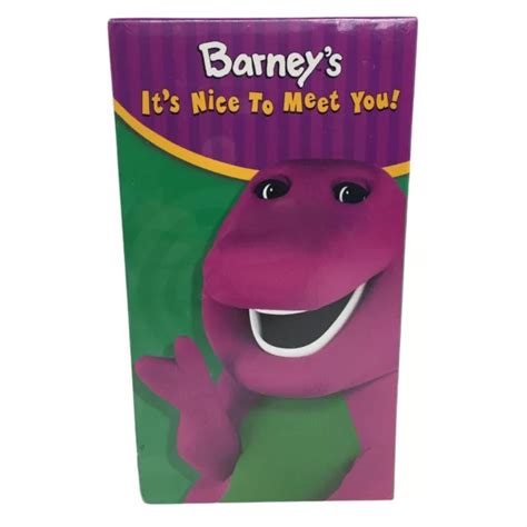 Barney Vhs Tape Barneys Its Nice To Meet You Purple Dinosaur 2003