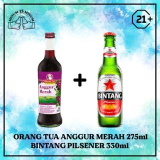 Jual Orang Tua Anggur Merah Amer Ml Bintang Beer Bir Botol Ml