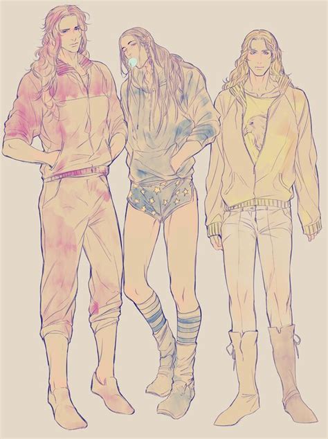 Maedhros Fingon And Finrod AU What The Heck Is Fingon Wearing XD