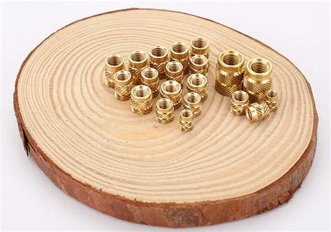 Brass Hot Melt Inset Nuts Heating Molding Copper Thread Inserts Nut SL Type Double Twill Knurled
