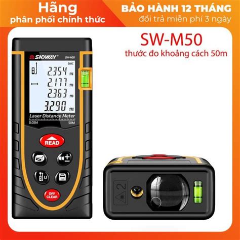 Thước đo khoảng cách bằng tia laser SNDWAY khoảng cách 50 mét Hàng cao