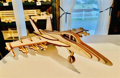 Wood Model Kit F-18 Hornet Airplane from DutchCrafters Amish Furniture