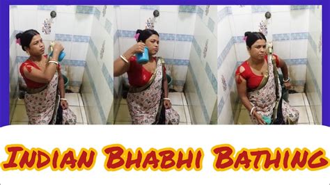 Indian Bhabhi Bathing🔥 Bathroome Bathing Vlog👄open Bath India😜sandhya