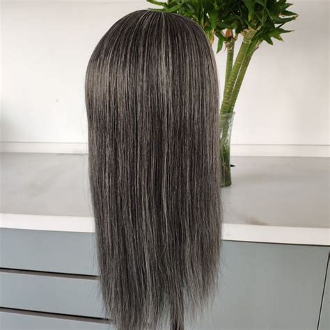 Salt And Pepper Silk Base Human Hair Toppers Premium Virgin European