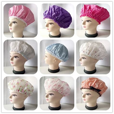 Wholesale Double Layered Shower Bath Caps For Women Waterproof Spa