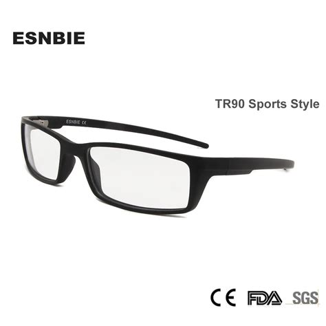 Buy Esnbie Designer Men Eyeglass Frame Eyewear Clear Lens Tr90 Eyeglasses Slim