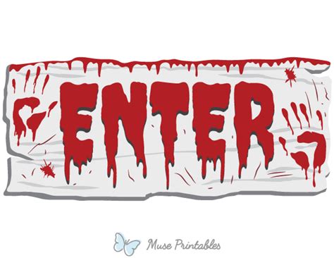 Printable Halloween Enter Sign