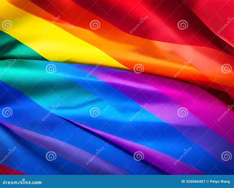 Colorful Rainbow Gay Flag Symbol Of Lgbt People Diversity Of Genders