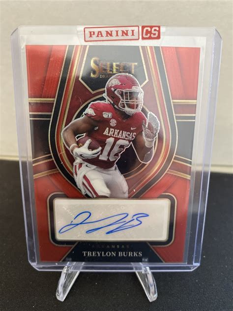 2022 Panini Select Draft Picks Treylon Burks Rookie Auto Red Prizm RS