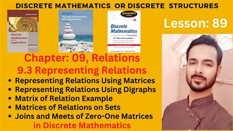 Lesson 89 Representing Relations Representing Relations Using Matrices And Digraphs Youtube