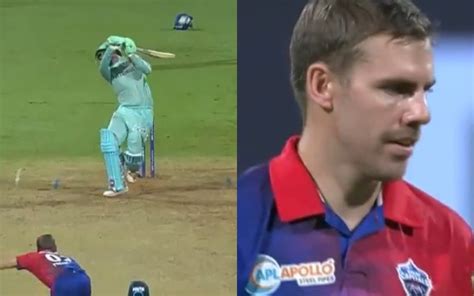 Watch Quinton De Kock Guides Anrich Nortjes 150 Kph Scary Beamer To A Six