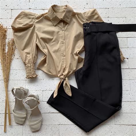 CAMISA CROPPED TRICOLINE BUFANTE LASTEX E LAÇO NUDE Dondoca Moda Feminina