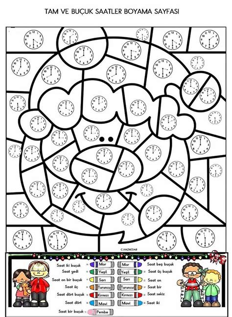 Tam ve buçuk saat etkinliği Cannur HAZNEDAR Aulas de matemática