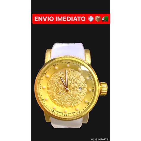 Rel Gio Invicta Yakuza S Dourado E Branco Drag O Rel Gio De Luxo