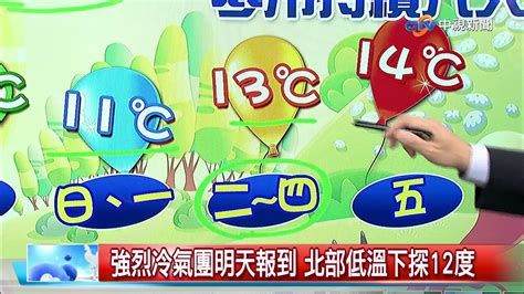 立綱氣象報報~強烈冷氣團明天報到 北部低溫下探12度│中視新聞 20171215 Youtube