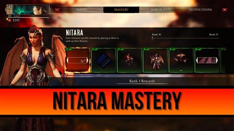 NITARA Mastery Rewards Mortal Kombat 1 YouTube