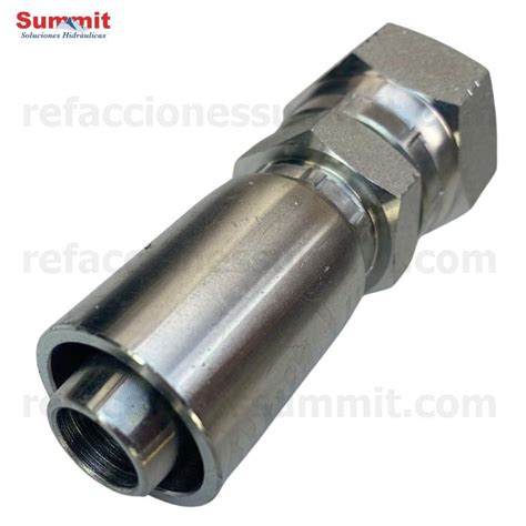 Conector Recto Rosca Jic Flare Hembra Para Manguera Teflon