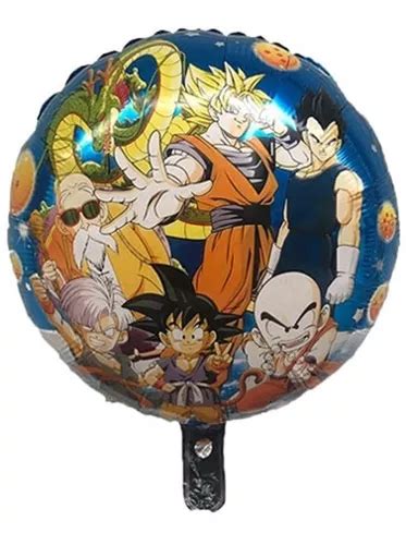 Pack 10 Globos Metalizados Dragon Ball Z Aire O Helio Cuotas sin interés