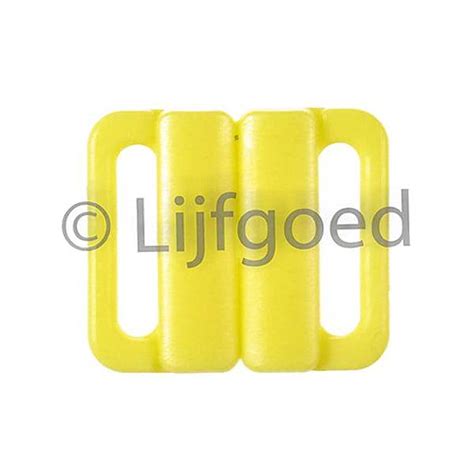 Bikini Sluiting Geel 20x25mm 15mm Opening Webshop Lijfgoed