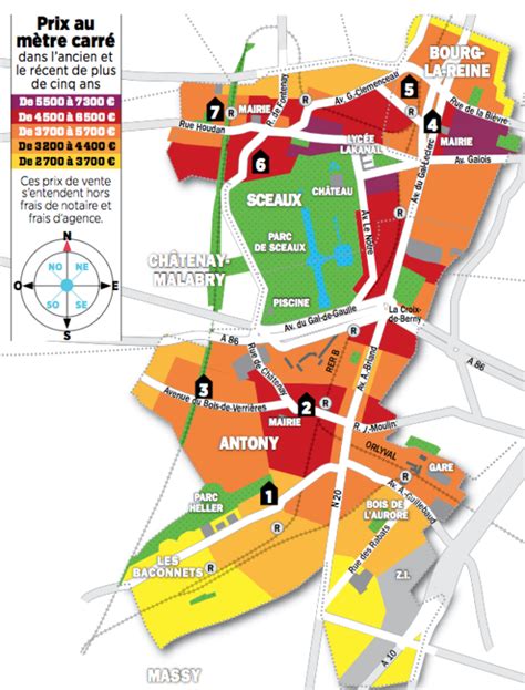 Immobilier En Ile De France La Carte Des Prix D Antony Bourg La