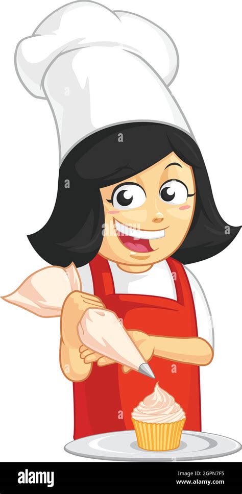 Cartoon Female Baker