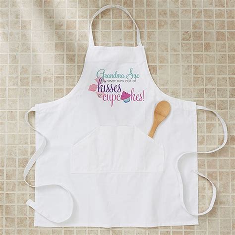 Personalized Aprons Kisses And Cupcakes For Her