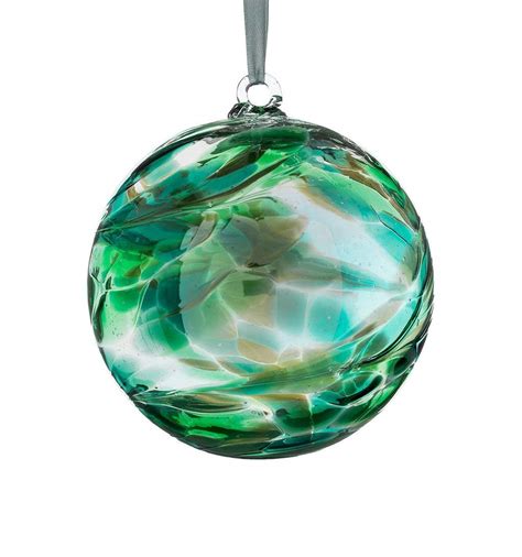 Sienna Glass May Birthstone Glass Friendship Ball Emerald 11 X 11 X 14 Cm Uk