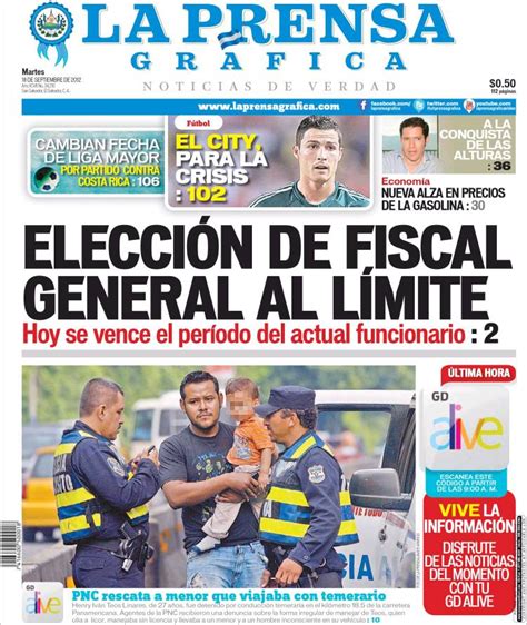 Newspaper La Prensa Gráfica El Salvador Newspapers in El Salvador