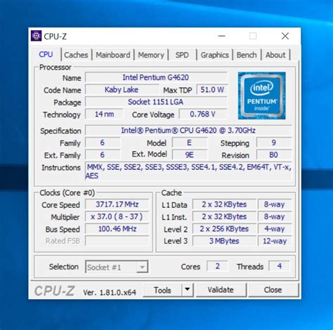 Обзор процессора Intel Pentium G4620