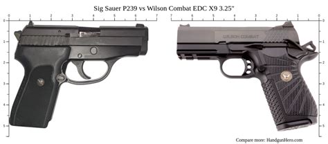 Sig Sauer P239 Vs Wilson Combat Edc X9 325 Size Comparison Handgun Hero