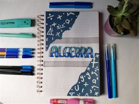 40 Portadas De Álgebra Diseños Bonitos Fáciles Carátulas Dibujos Book Cover Page Design