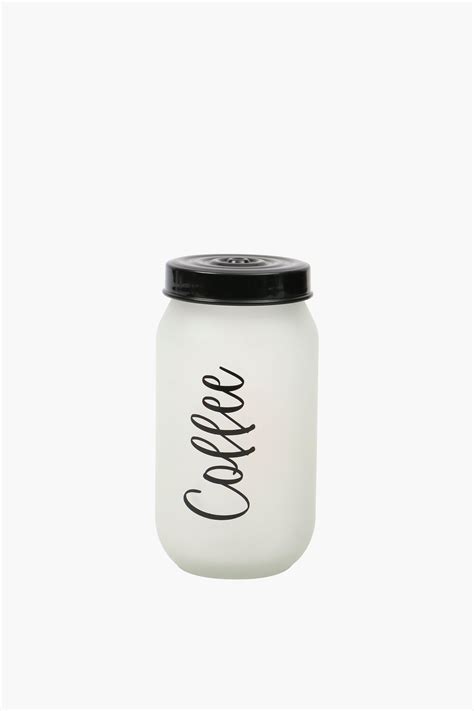 Frosted Glass Coffee Canister