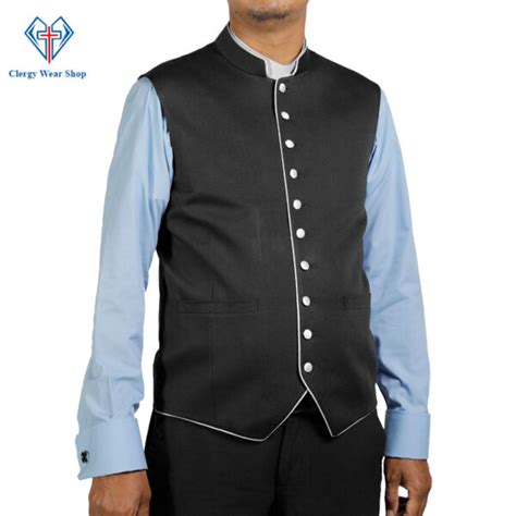 Black Vest Mens Clergy Wear Shop