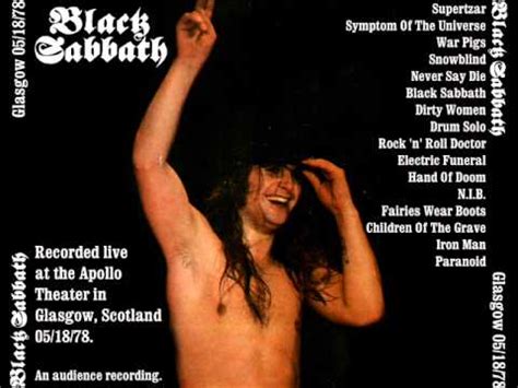 Black Sabbath Glasgow Fairies Wear Boots Youtube