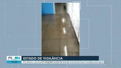 Chuva Provoca Vazamento Em Teto De Escola E Alagamentos Em Ruas De