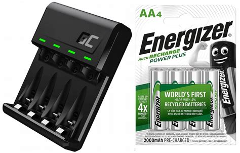 ŁADOWARKA AKUMULATORKÓW AA AAA + 4x ENERGIZER 2000 - 12440500277 ...