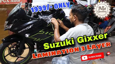 Full Body PPF Lamination Gixxer SF Bike Lamination Bike