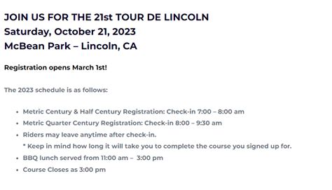 Tour de Lincoln 2023 | Rotary Club of Lincoln