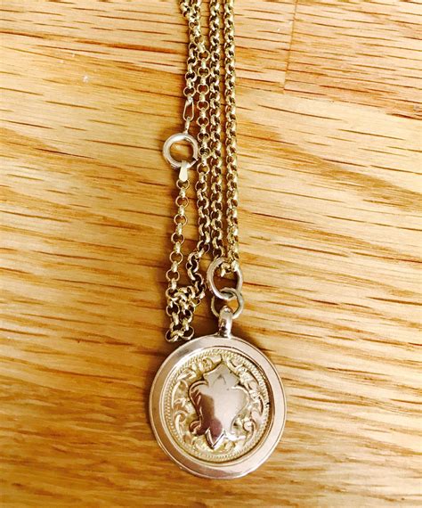 Antique 9ct Gold Pocket Watch Fob Pendant And Chain Birmingham 1926